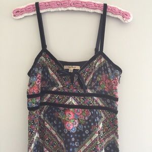 Free People Black Floral Midi Dress